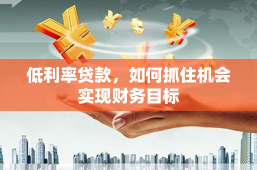 武川低利率贷款，如何抓住机会实现财务目标