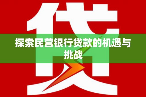 武川探索民营银行贷款的机遇与挑战