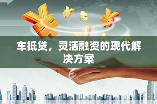武川车抵贷，灵活融资的现代解决方案