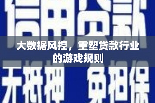 武川大数据风控，重塑贷款行业的游戏规则