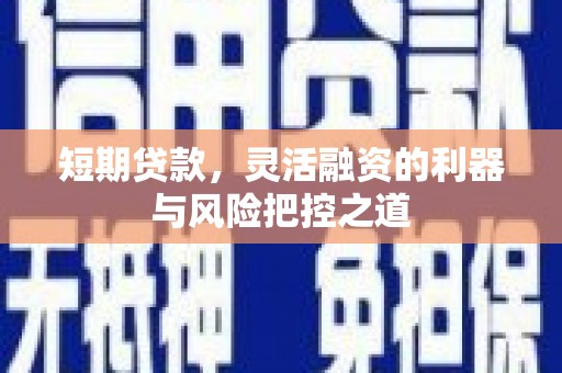 武川短期贷款，灵活融资的利器与风险把控之道