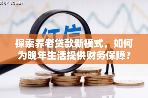 武川探索养老贷款新模式，如何为晚年生活提供财务保障？