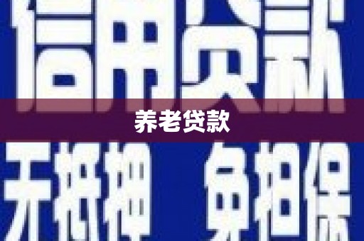 武川养老贷款