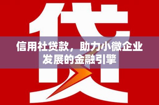 武川信用社贷款，助力小微企业发展的金融引擎