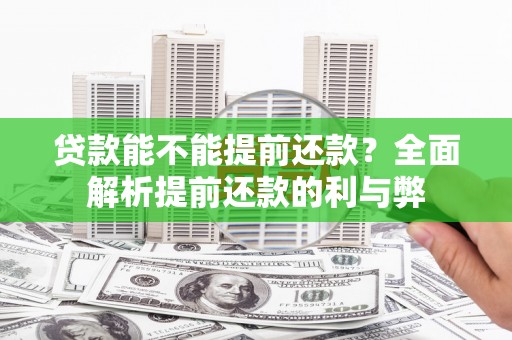 武川贷款能不能提前还款？全面解析提前还款的利与弊