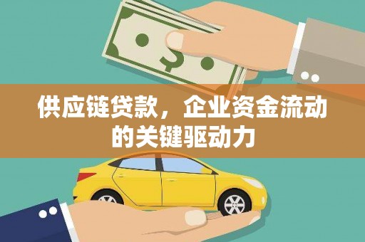 武川供应链贷款，企业资金流动的关键驱动力