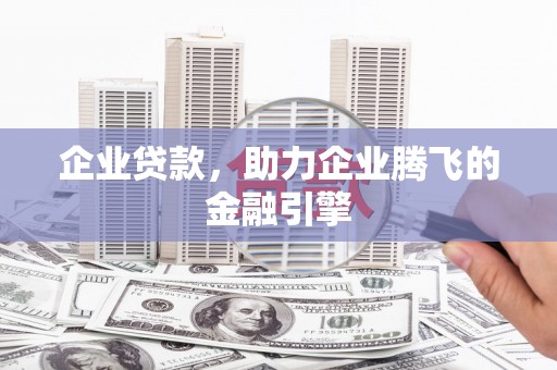 武川企业贷款，助力企业腾飞的金融引擎