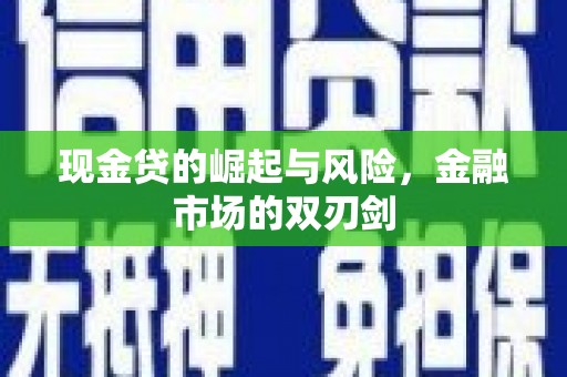 武川现金贷的崛起与风险，金融市场的双刃剑