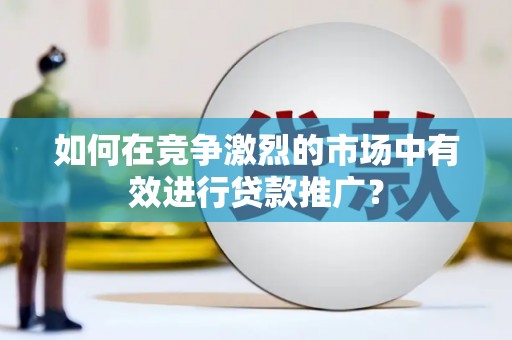 武川如何在竞争激烈的市场中有效进行贷款推广？