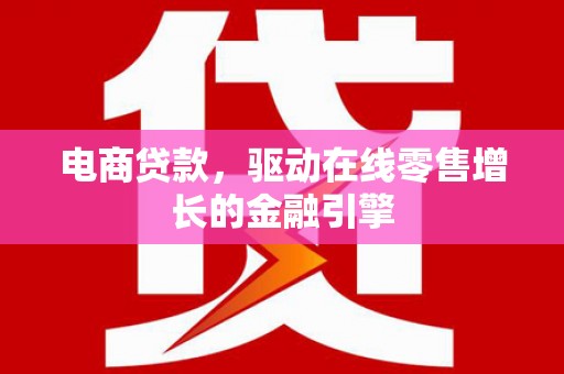武川电商贷款，驱动在线零售增长的金融引擎