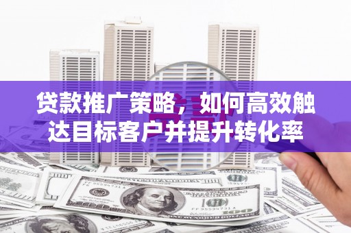 武川贷款推广策略，如何高效触达目标客户并提升转化率