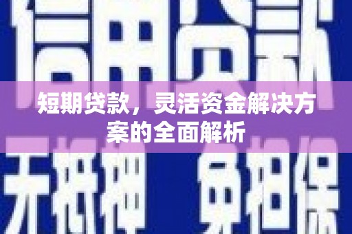 武川短期贷款，灵活资金解决方案的全面解析