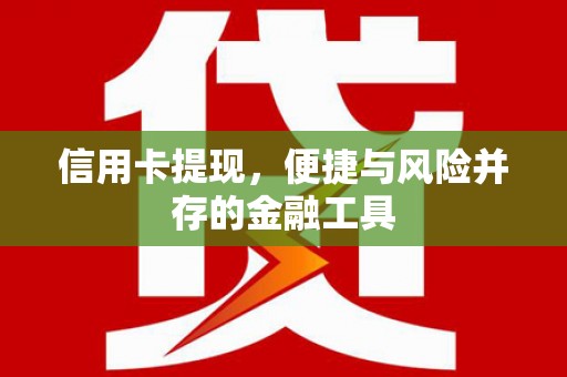 武川信用卡提现，便捷与风险并存的金融工具