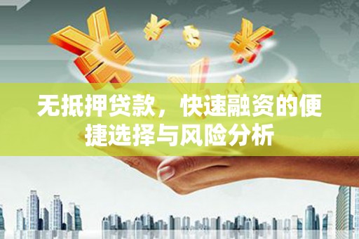 武川无抵押贷款，快速融资的便捷选择与风险分析