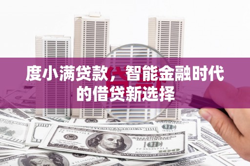 武川度小满贷款，智能金融时代的借贷新选择