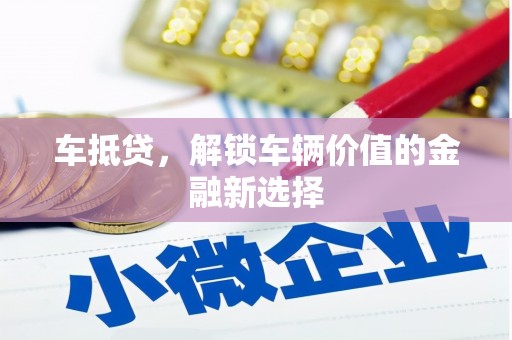 武川车抵贷，解锁车辆价值的金融新选择