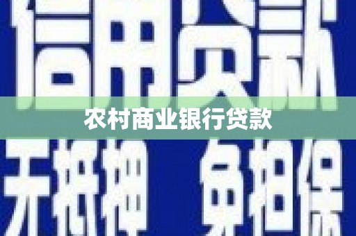 武川农村商业银行贷款