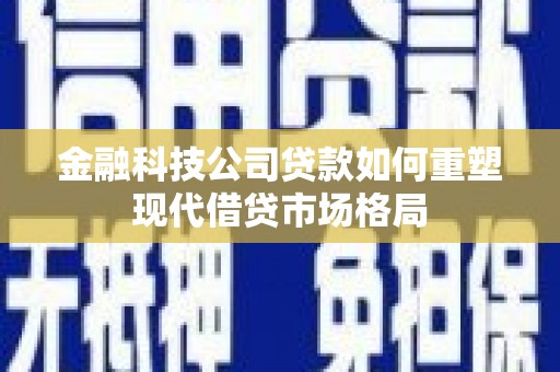 武川金融科技公司贷款如何重塑现代借贷市场格局