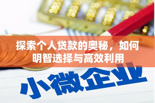 武川探索个人贷款的奥秘，如何明智选择与高效利用