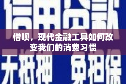武川借呗，现代金融工具如何改变我们的消费习惯