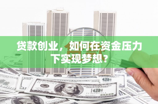 武川贷款创业，如何在资金压力下实现梦想？