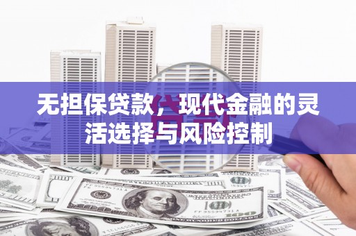 武川无担保贷款，现代金融的灵活选择与风险控制