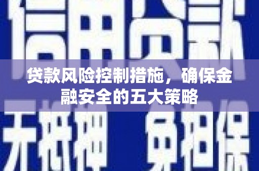 武川贷款风险控制措施，确保金融安全的五大策略