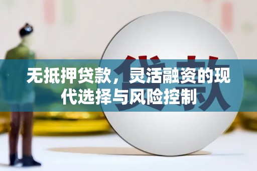 武川无抵押贷款，灵活融资的现代选择与风险控制