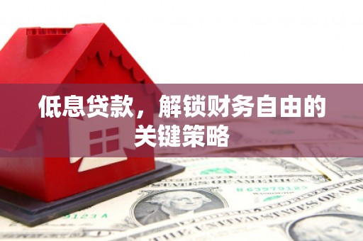 武川低息贷款，解锁财务自由的关键策略
