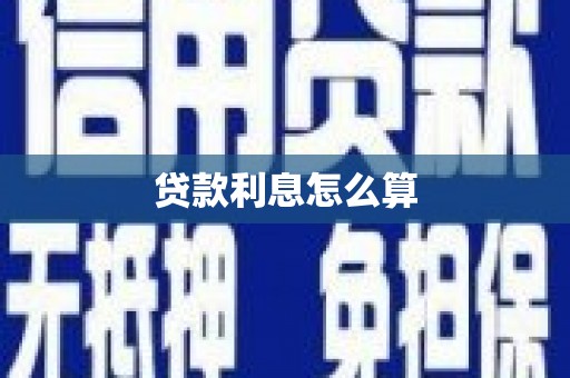 武川贷款利息怎么算