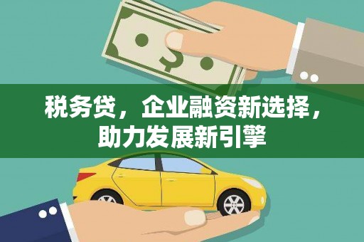 武川税务贷，企业融资新选择，助力发展新引擎