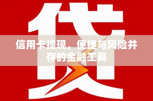 武川信用卡提现，便捷与风险并存的金融工具
