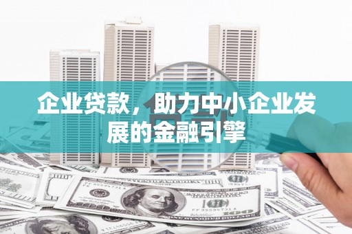 武川企业贷款，助力中小企业发展的金融引擎