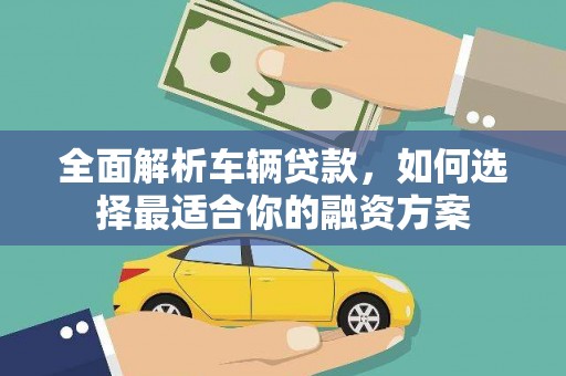 武川全面解析车辆贷款，如何选择最适合你的融资方案