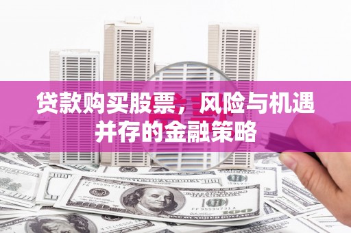 武川贷款购买股票，风险与机遇并存的金融策略