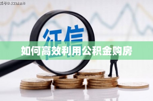 武川如何高效利用公积金购房
