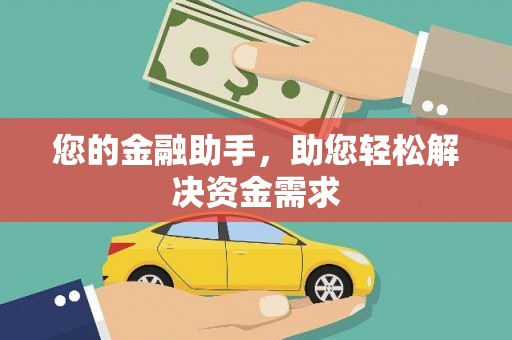 武川您的金融助手，助您轻松解决资金需求