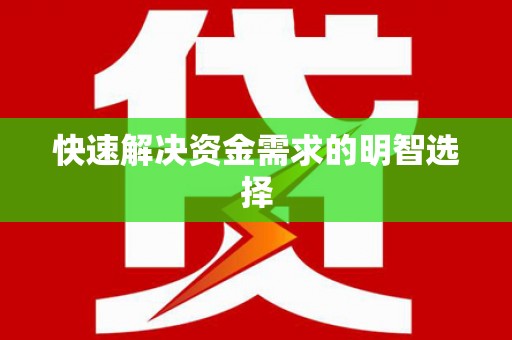 武川快速解决资金需求的明智选择