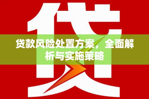 武川贷款风险处置方案，全面解析与实施策略