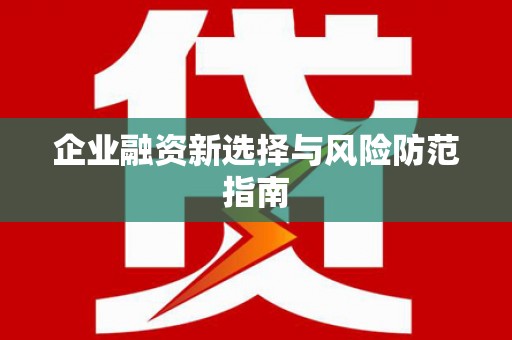 武川企业融资新选择与风险防范指南
