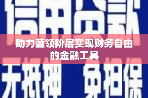 武川助力蓝领阶层实现财务自由的金融工具