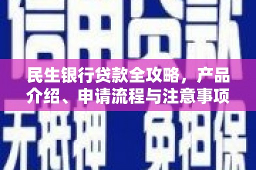 武川民生银行贷款全攻略，产品介绍、申请流程与注意事项